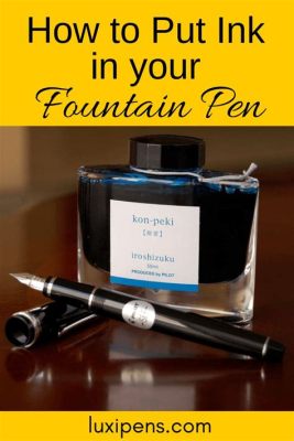 how to put ink in a calligraphy pen