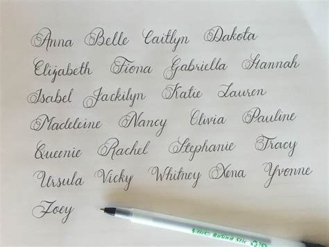 how to write name in cursive